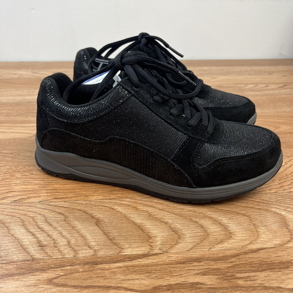Drew Tuscany Diabetic Shoes Sneakers Black Sparkly Size 6 M Orthopedic NEW